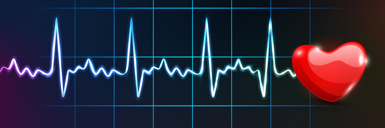 electrocardiogram with heart